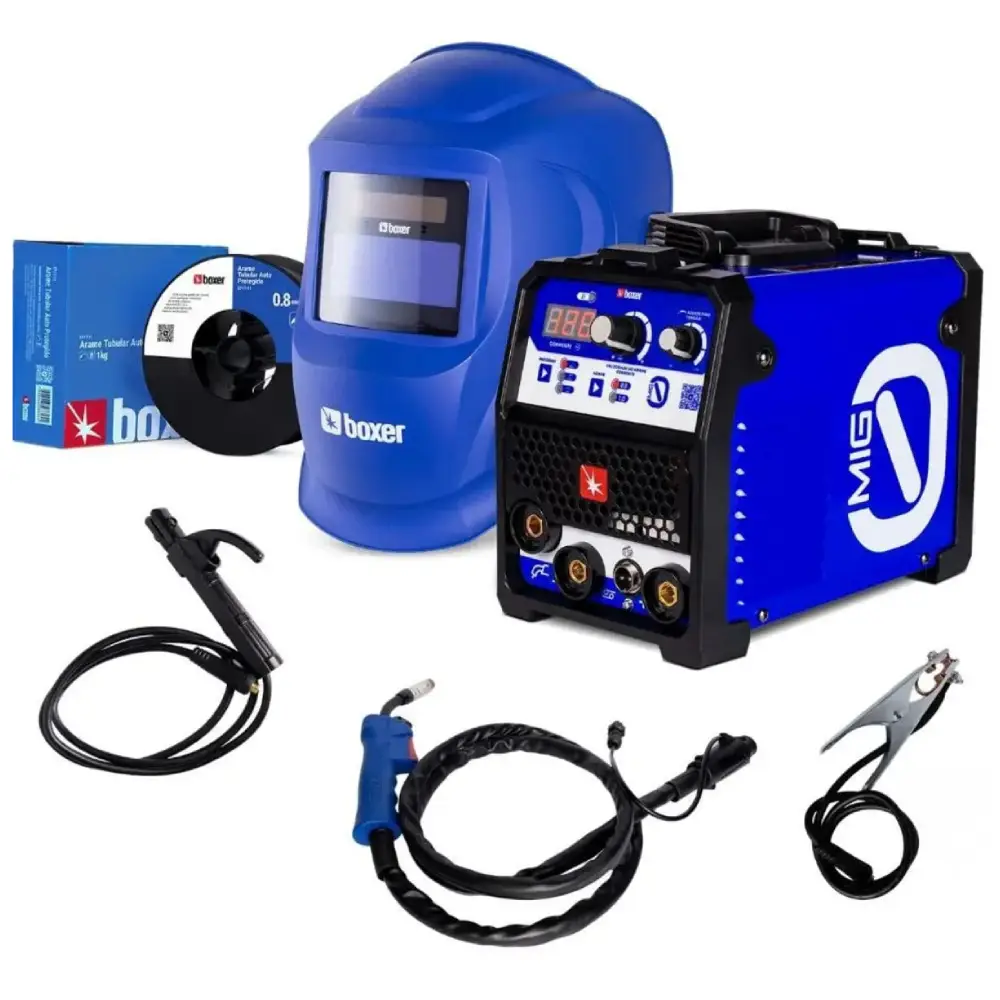 Máquina de Solda Multiprocesso 120A Mig 0 com Máscara Boxer