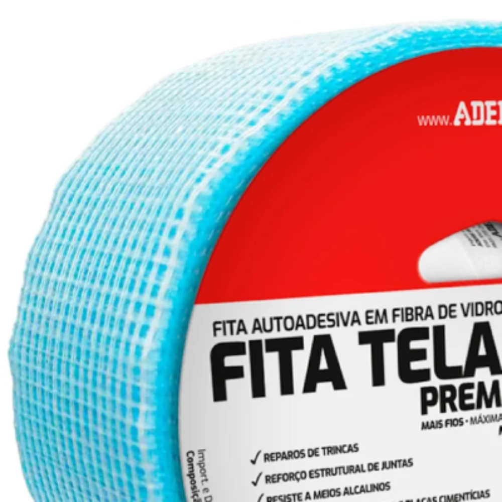 Fita Adesiva Fibra/Vidro Telada Azul 50MM X 45M Adere