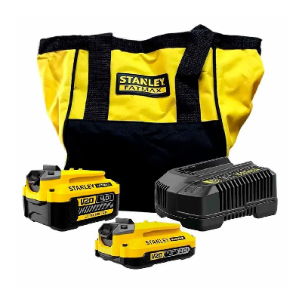 Kit Baterias Stanley 20V 4Ah + 2Ah com Carregador
