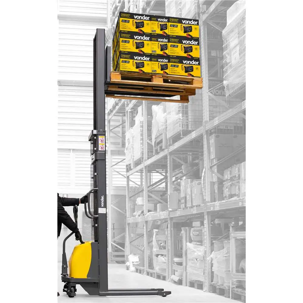 Empilhadeira Semielétrica ESV 1500 1,5T Elevação 3,5m Vonder