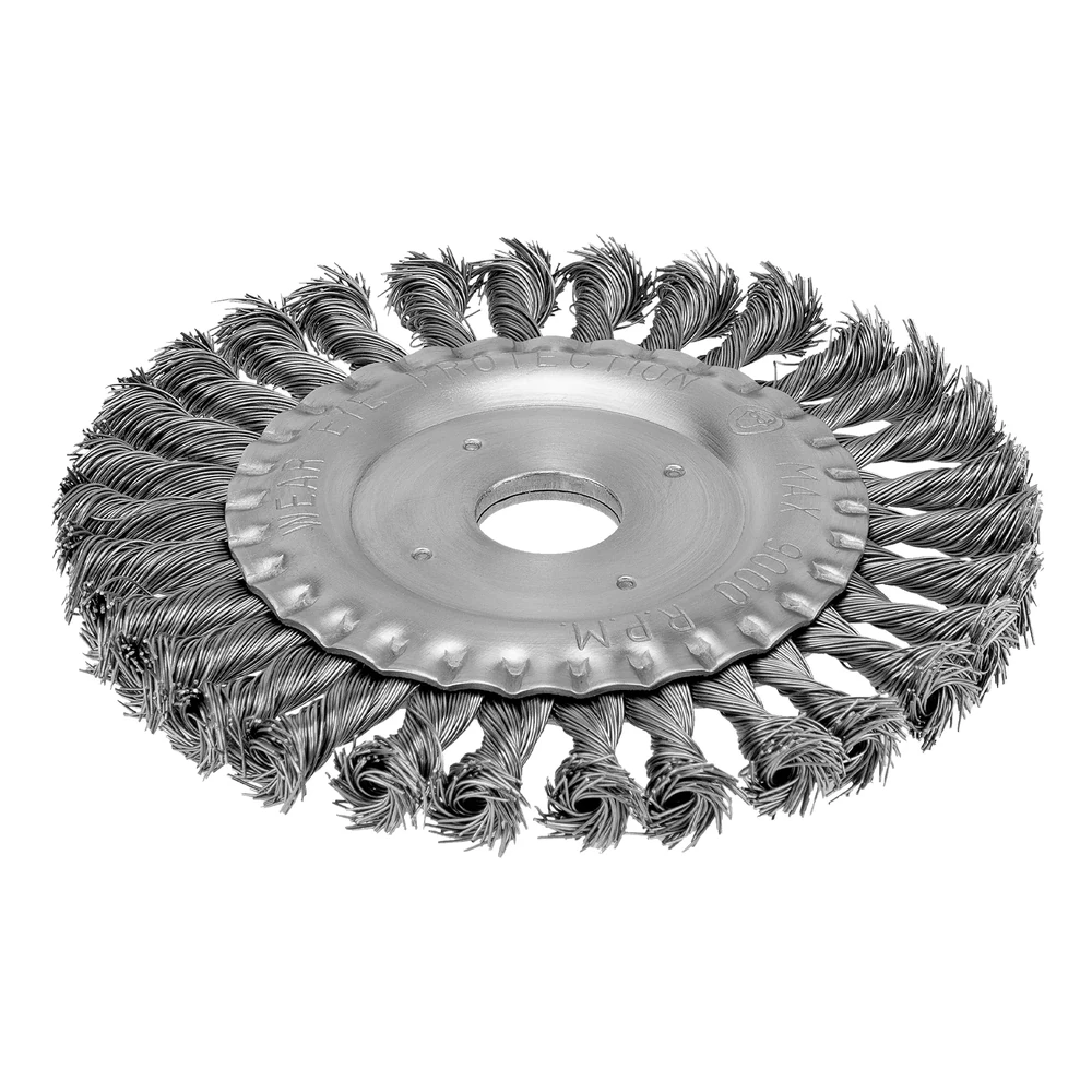 Escova Circular de Aço Carbono Torcido 150mm com Furo 22,2mm MTX