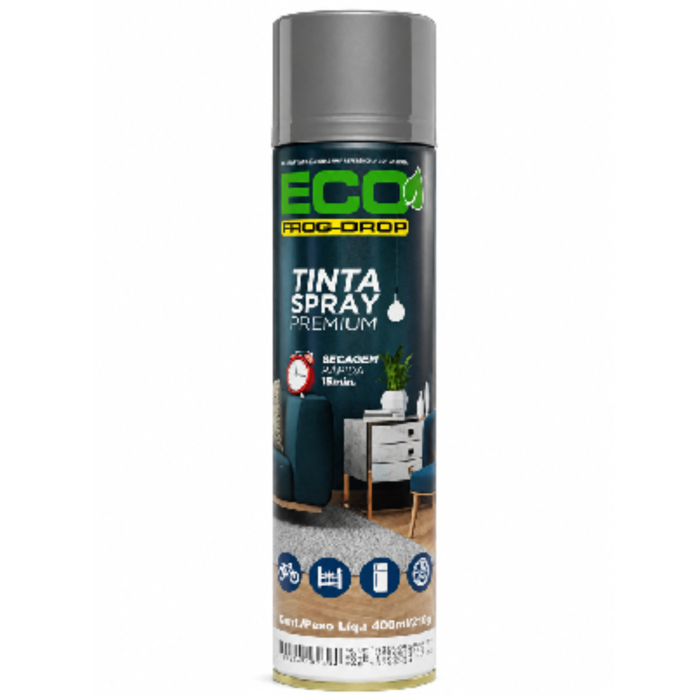 Tinta Spray Eco Premium Alumínio Alta Temperatura 400ml
