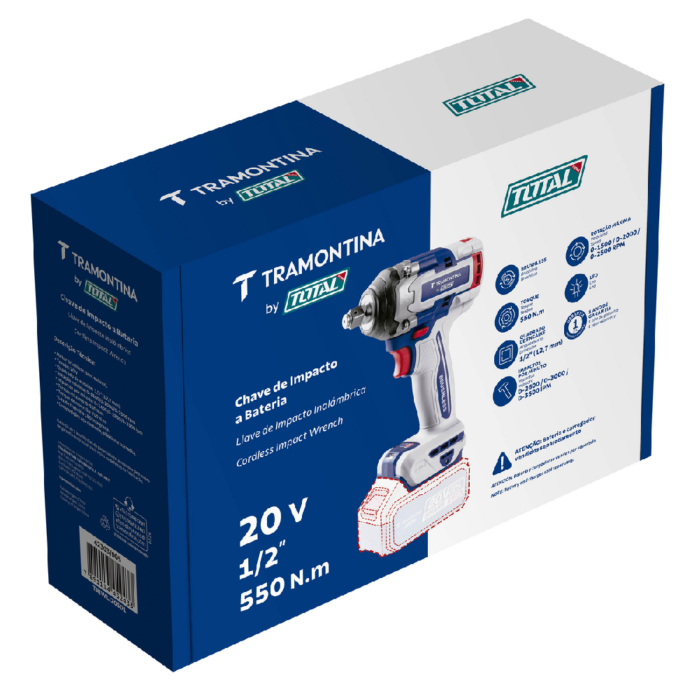 Chave de Impacto Tramontina 1/2 20V Sem Bat./Carreg.
