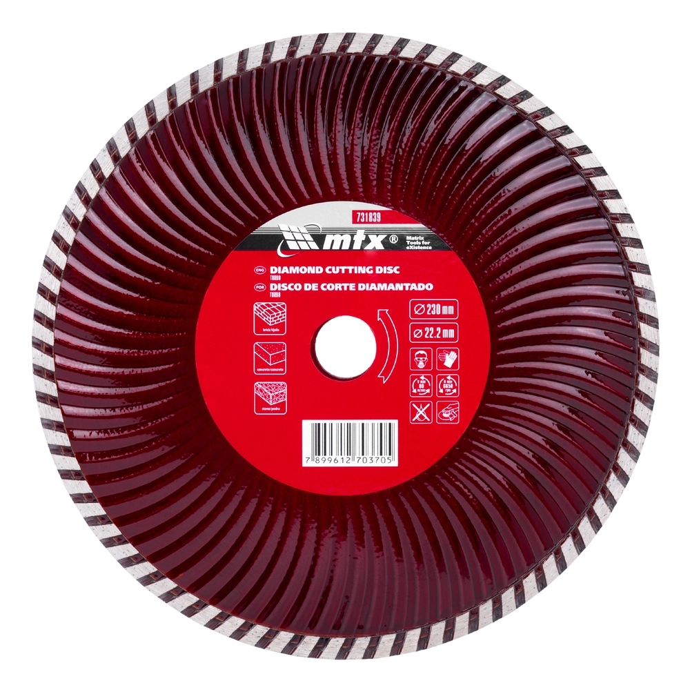 Disco Diamantado Turbo 230mm Corte Seco 731839 MTX 