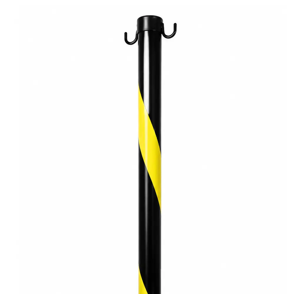 Pedestal Zebrado Preto e Amarelo com Base Plastcor