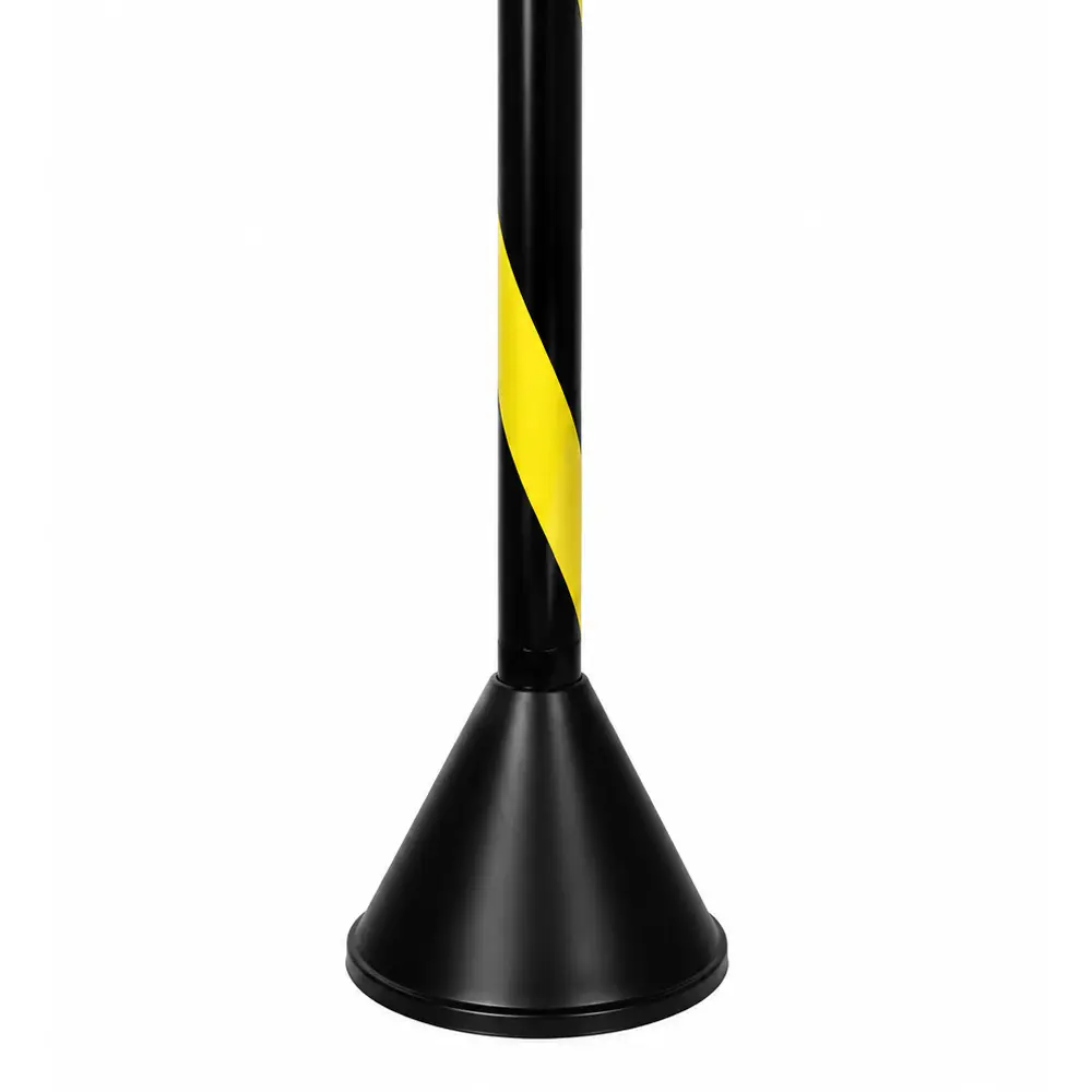 Pedestal Zebrado Preto e Amarelo com Base Plastcor