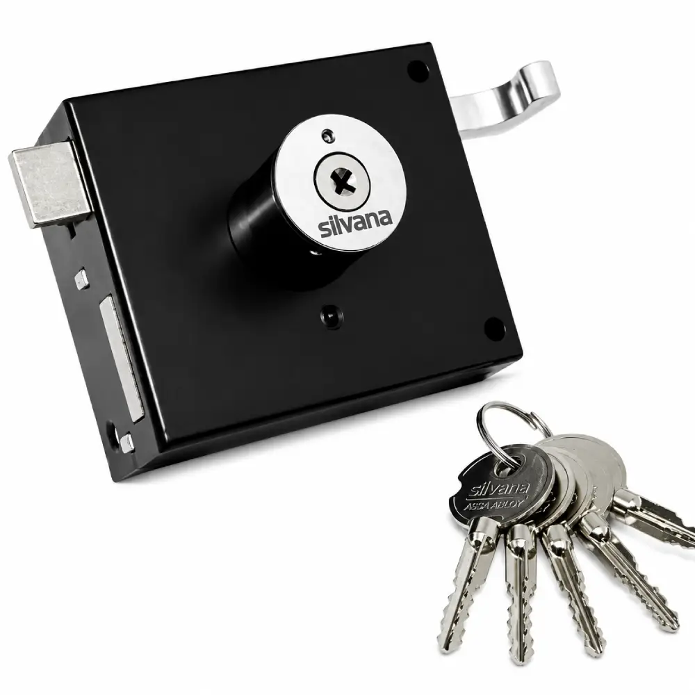 Fechadura Sobrepor Fort Tetra 100mm Preto Silvana