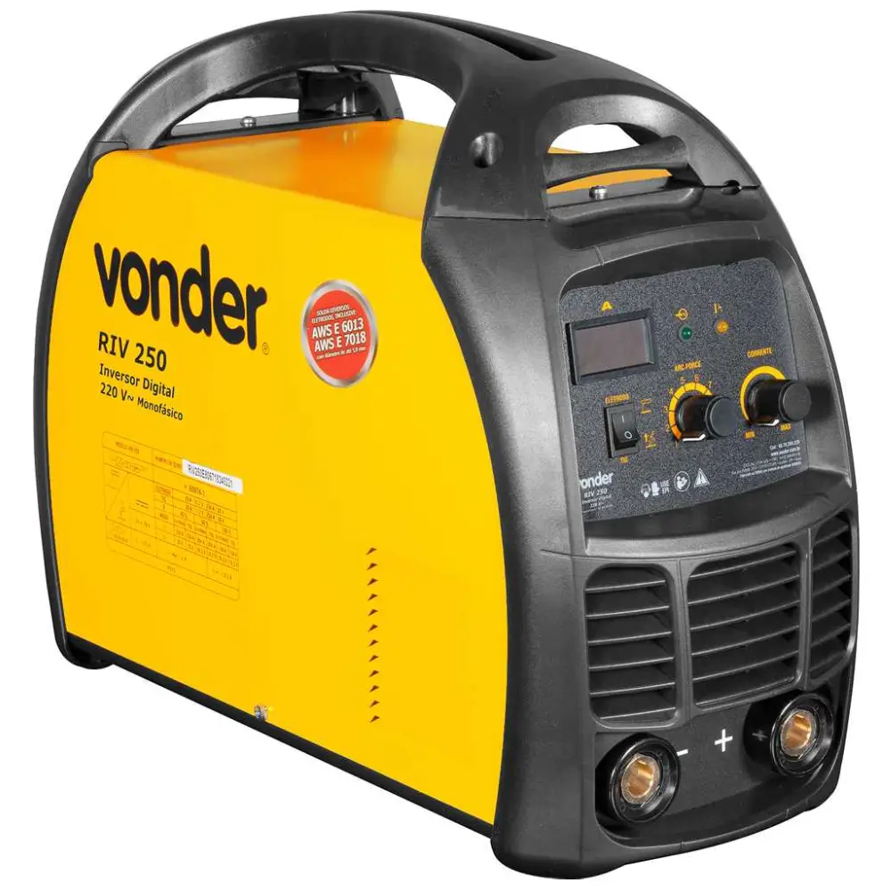 Inversor de Solda Digital RIV250 250A 220V Monofásico Vonder