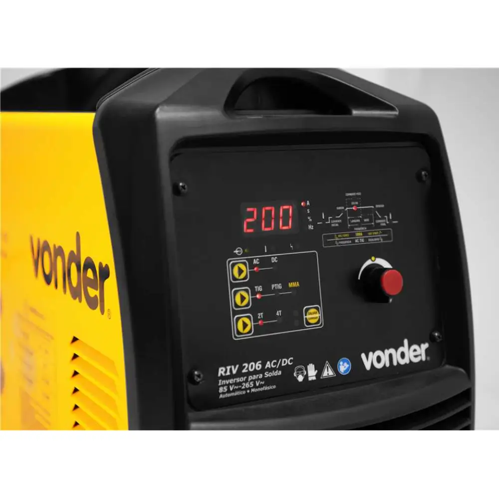 Inversor de Solda TIG AC/DC RIV206 200A Digital Vonder