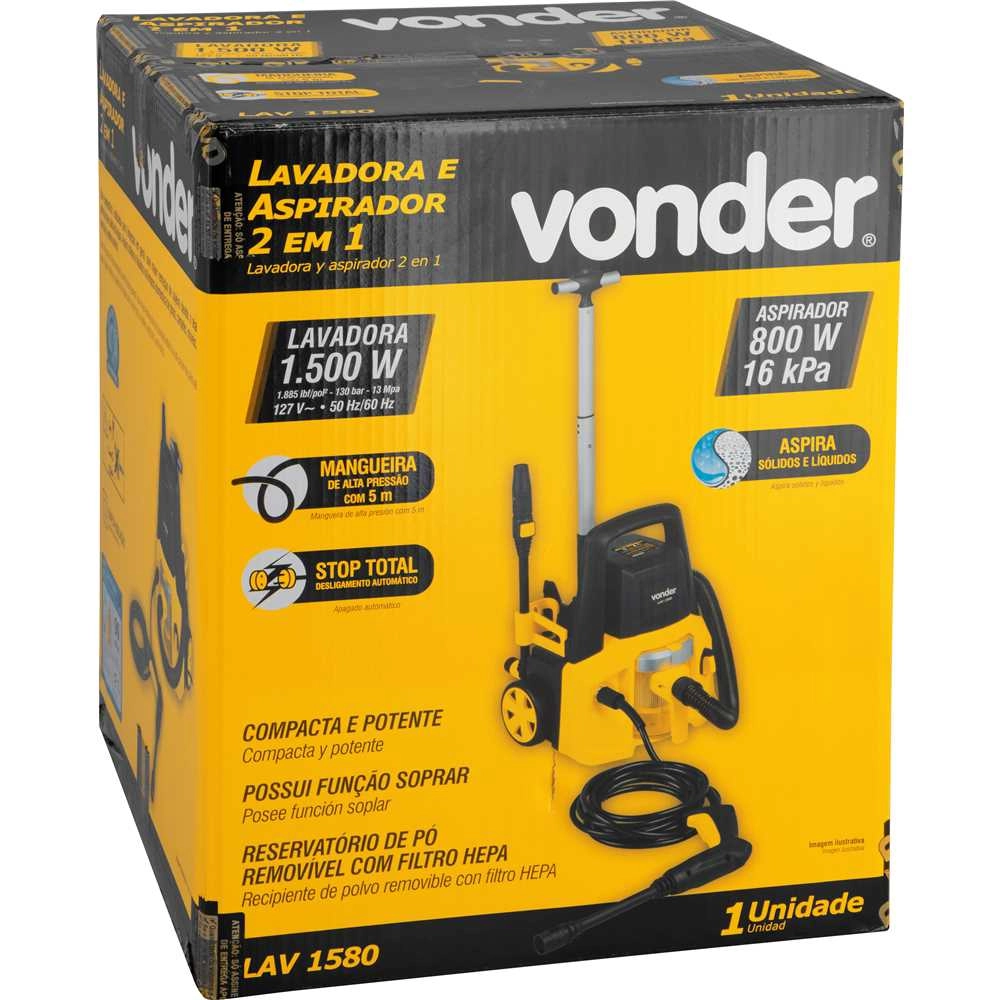 Lavadora Alta Pressão e Aspirador LAV 1580 127V Vonder