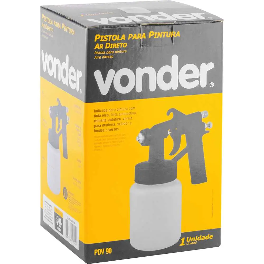 Pistola de Pintura Ar Direto PDV 90 750 ml Vonder