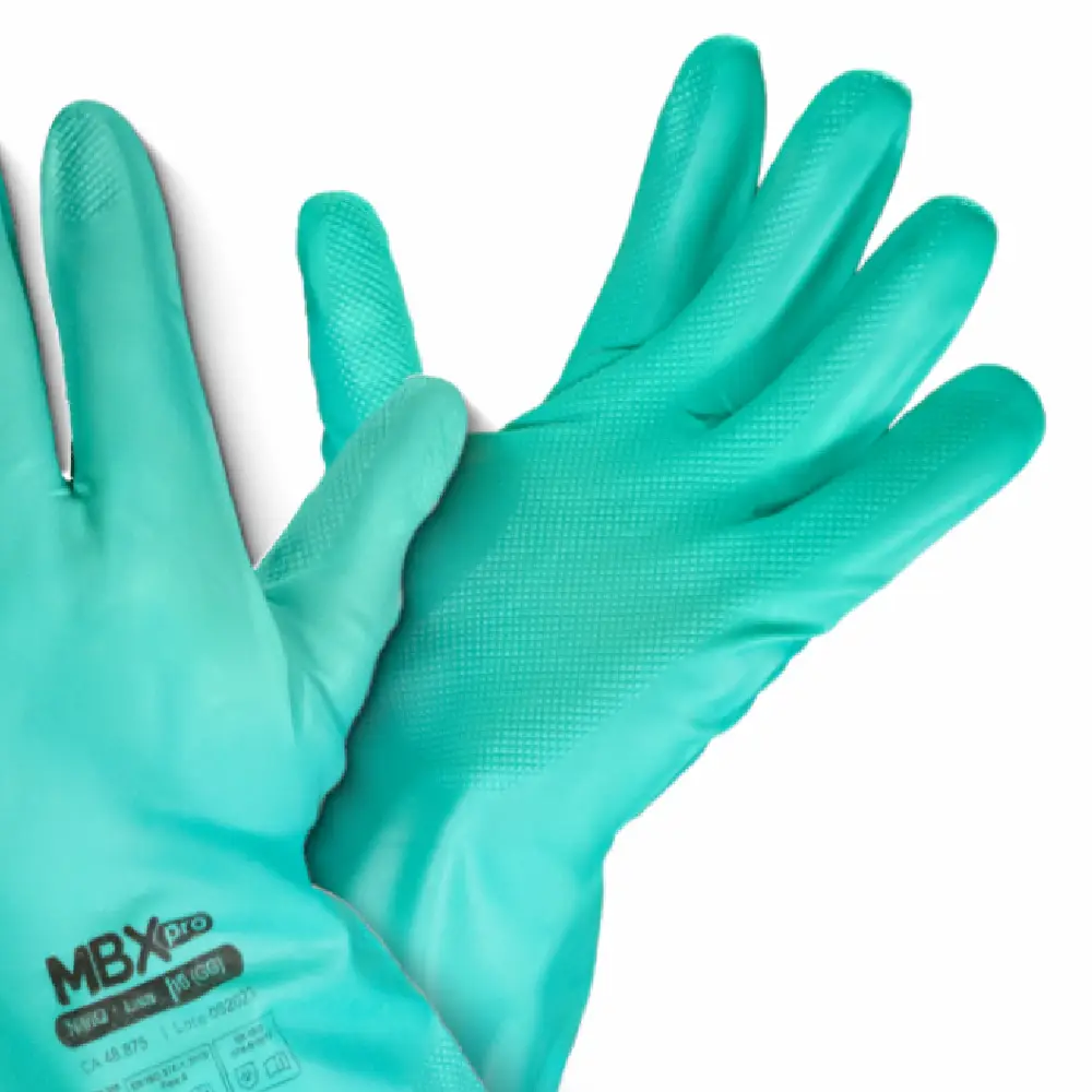 Luva Nitrílica Verde Flocada G 10391 Medix
