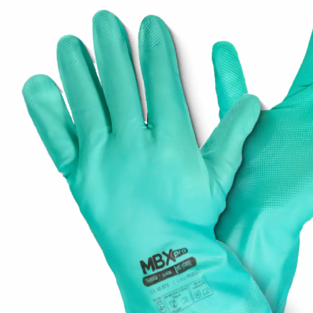 Luva Nitrílica Verde Flocada P 10389 Medix