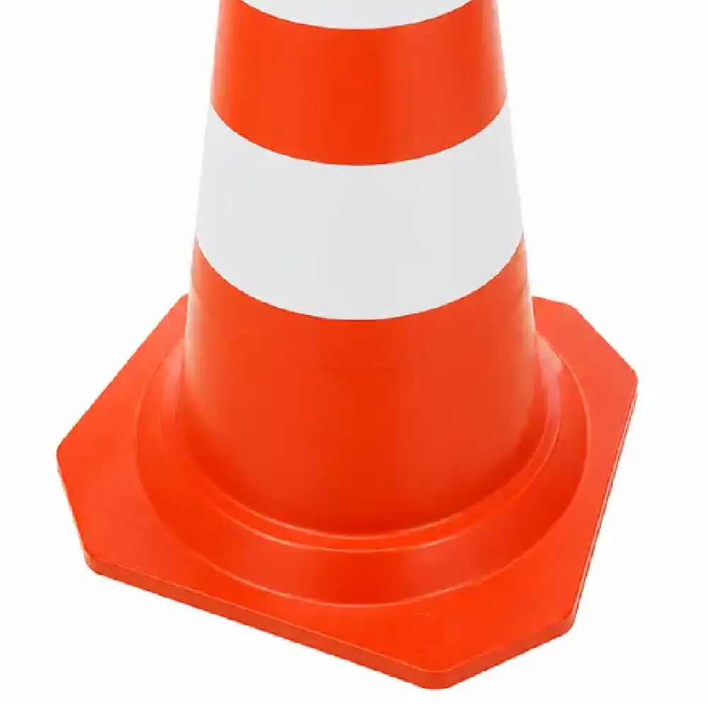 Cone Sinalizador Rígido 75cm Laranja e Branco Plastcor