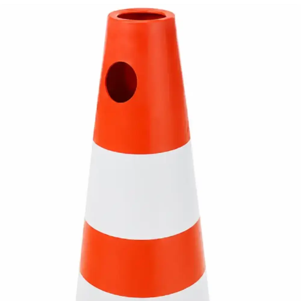 Cone Sinalizador Rígido 75cm Laranja e Branco Plastcor
