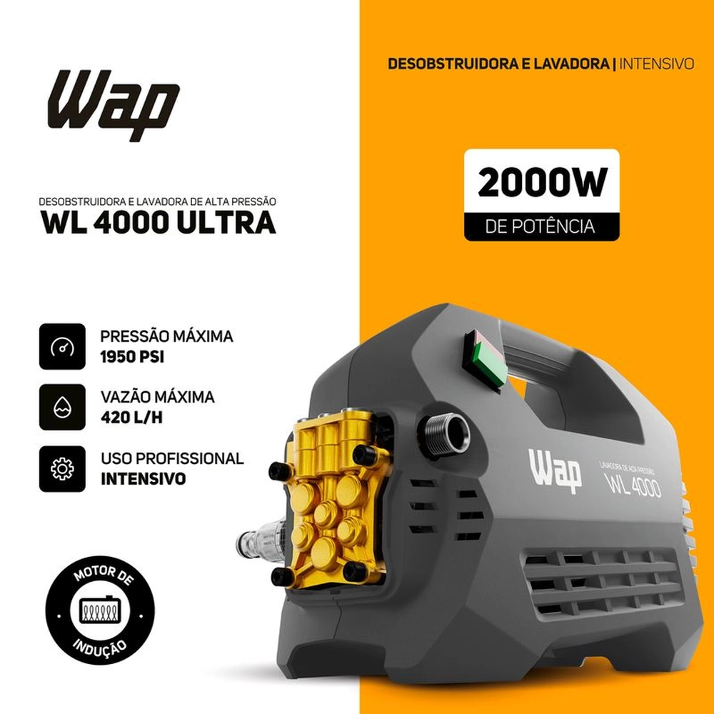 Lavadora Desobstruidora Alta Pressao 2000W WL4000 Wap