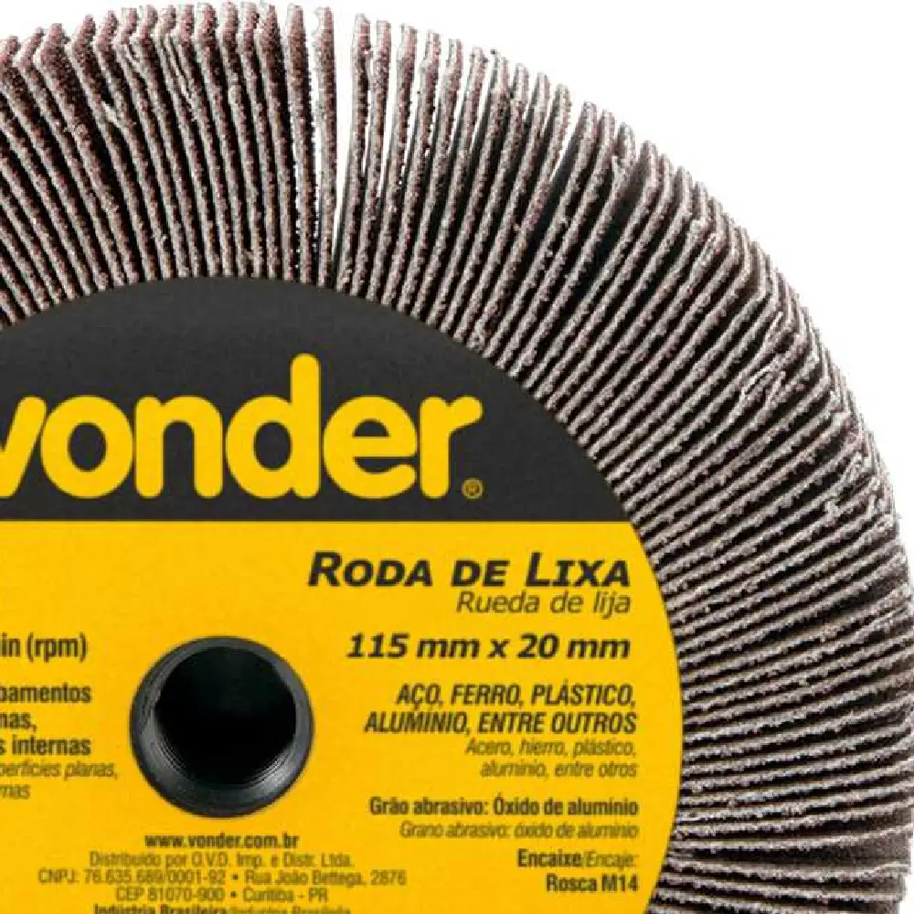Roda de Lixa 115x20mm M14 G60 Vonder