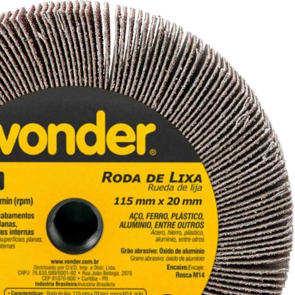 Roda de Lixa 115x20mm M14 G80 Vonder