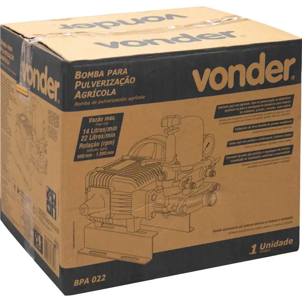 Bomba Pulverizadora Agrícola BPA 022 Vonder