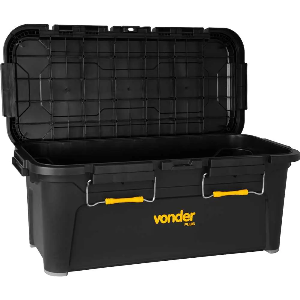 Caixa Baú Organizadora Preta 60L CBV 045 Vonder Plus