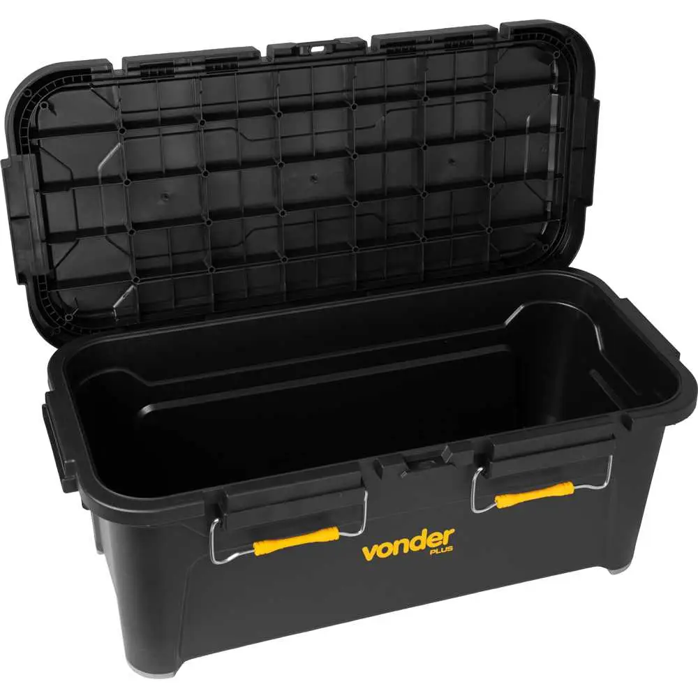 Caixa Baú Organizadora Preta 60L CBV 060 Vonder Plus