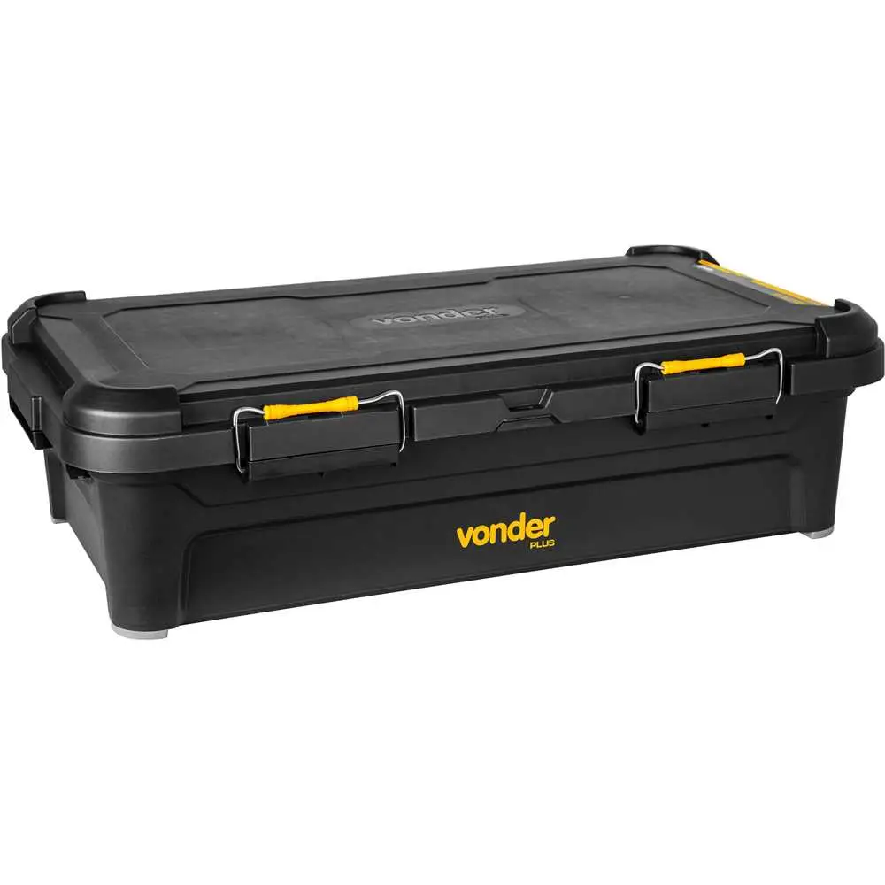 Caixa Baú Organizadora Preta 100L CBV 100 Vonder Plus
