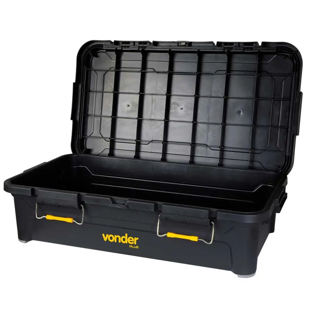 Caixa Baú Organizadora Preta 100L CBV 100 Vonder Plus