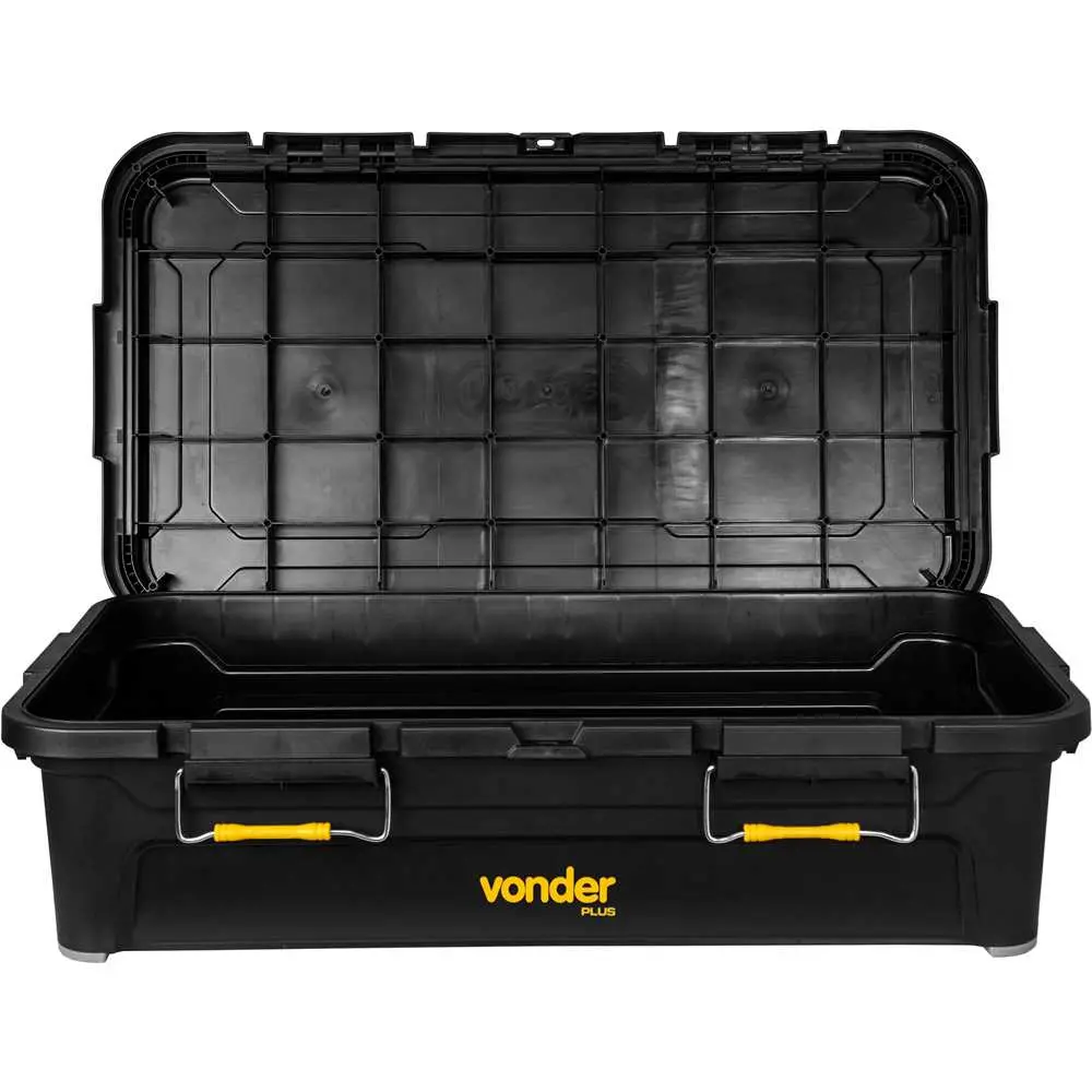 Caixa Baú Organizadora Preta 100L CBV 100 Vonder Plus