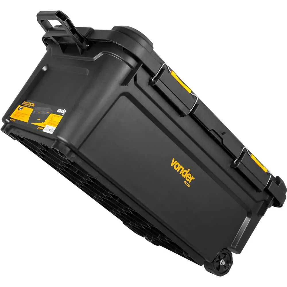 Caixa Baú Preta com Rodas 150L CBV 150 Vonder Plus