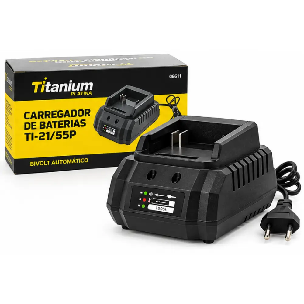 Carregador 21V TI-21/55P Bivolt MKT Titanium