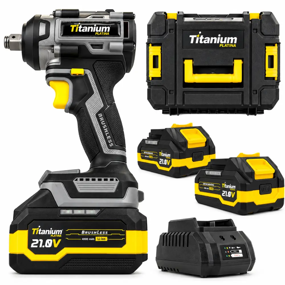 Chave de Impacto  1/2" 21V 500Nm TI-21/500PTitanium