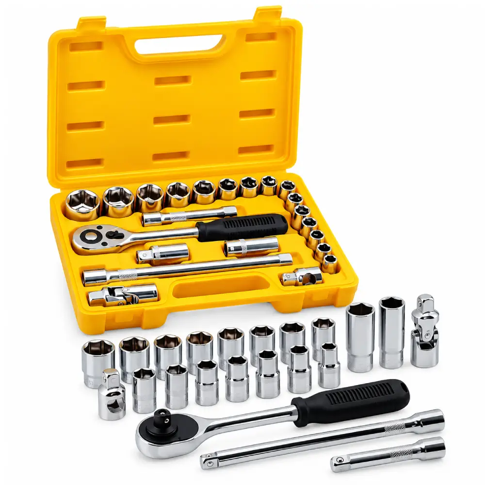 Jogo de Soquetes 1/2" Sextavado 10 a 32 mm 22 Peças 08533 Titanium