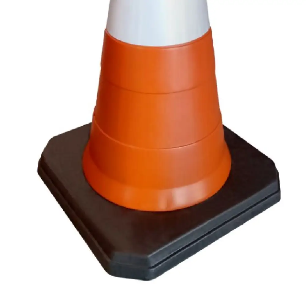 Cone Sinalizador de Obra 75cm Laranja e Branco Plastcor
