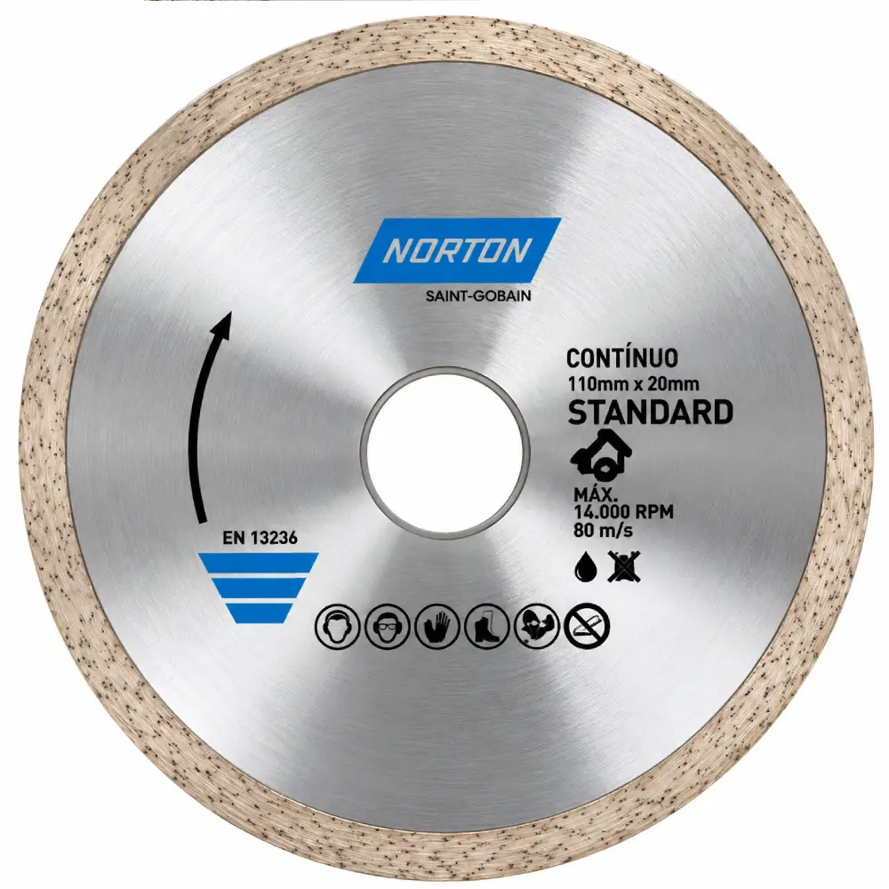 Disco Diamantado Standard Contínuo 110x8x20mm Norton