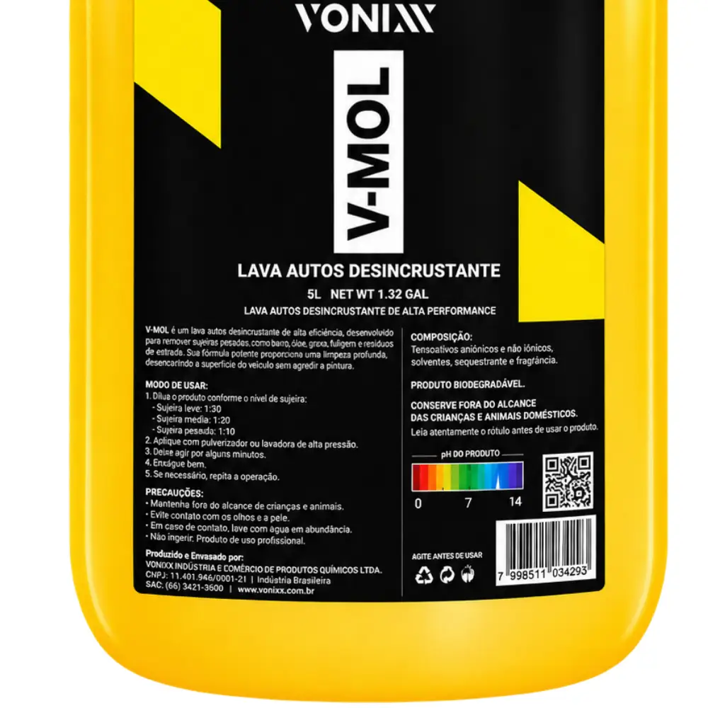 Lava Autos Desincrustante V-MOL 5L Vonixx