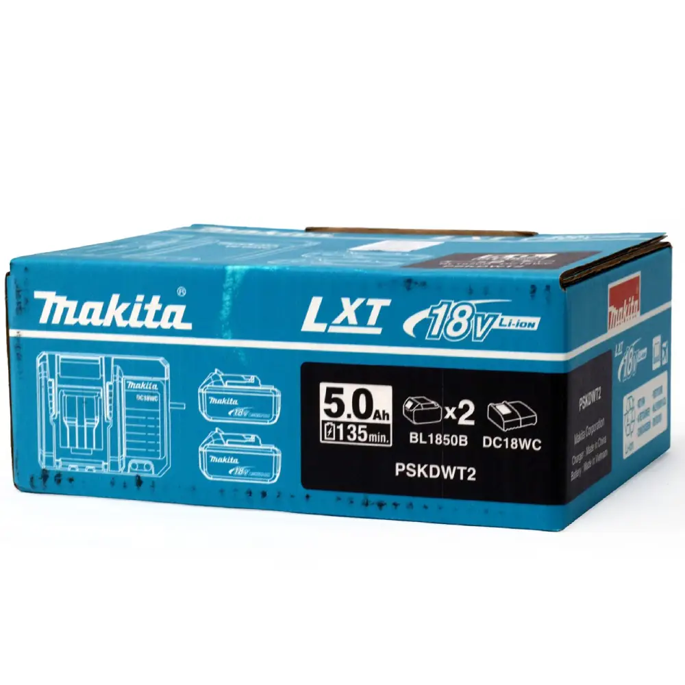 Kit Carregador DC18WC + 2 Baterias 5Ah 18V PSKDW T2 Makita