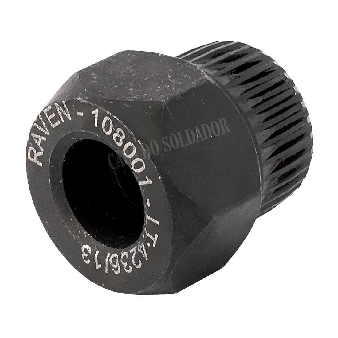 Soquete Especial Estriado Sextavado de 22mm P/ Polia 108001 Raven