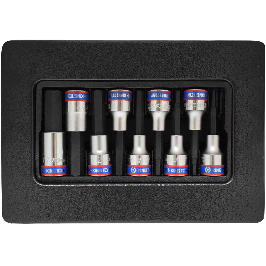 Jogo de Soquetes Hexagonais 1/2 Pol 9 Peças 9-4120PR King Tony Jogo de Soquetes Hexagonais 1/2 Pol 9 Peças 9-4120PR King Tony