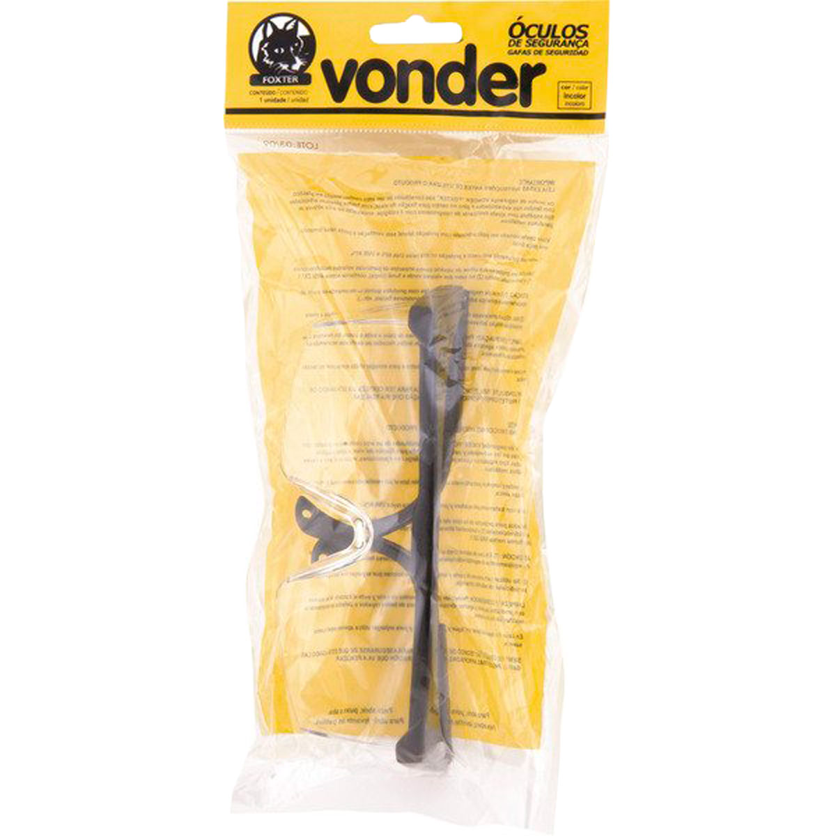 Óculos de Proteção Foxter Incolor Vonder
